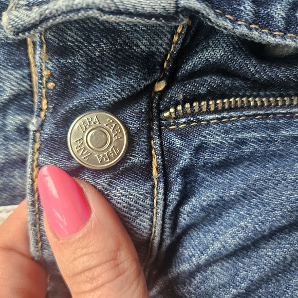 Zara Wide Leg Jeans, Distressed - Picture 11 of 16